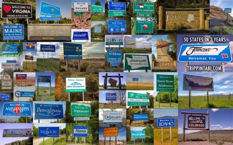 All 50 States Welcome Road Signs Tabitha Hawk 2019 Nashville Travel