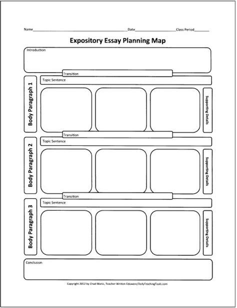 Free Graphic Organizers For Teaching Writing Expository Expository