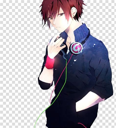 Man Wearing Headphones Anime Character Light Yagami Anime Drawing Male