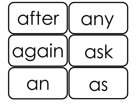 41 Printable Dolch 1st Grade Sight Word Flashcards Each Card Measures