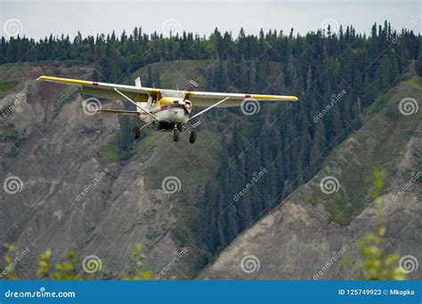 Alaska Bush Plane Flying High Over And Approaching Knik Glacier Pov