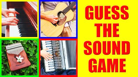 Guess The Sounds Of Musical Instruments Game For Kids Preschoolers