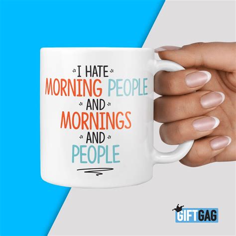 i hate morning people and mornings and people mug funny etsy