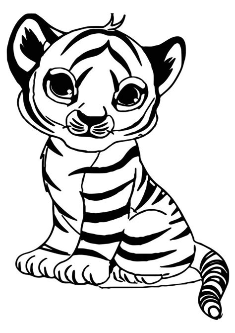 Easy Lion Cub Coloring Pages