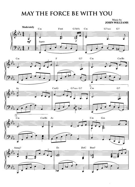 May The Force Be With You Piano Sheet Music Easy Sheet Music