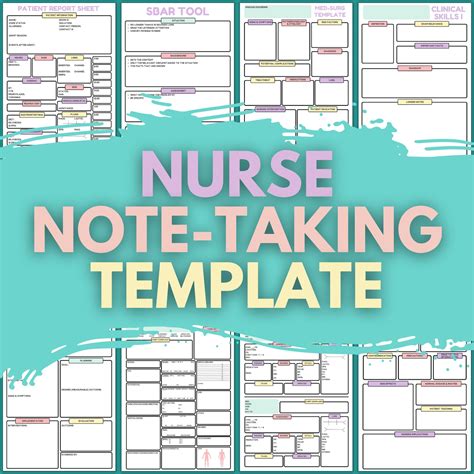 Complete Nurse Note Taking Templates Bundle Nursing Study Guides 14