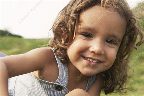Portrait Of Boy With Brown Hair Smiling Stock Image F0099554