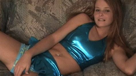 Kat Has Phone Sex In Her Blue Spandex Outfit Shiny Fetish Movies