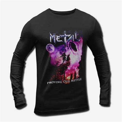 Metal Band Long Sleeve T Shirt Metal Proving Our Mettle Longsleeve Tee Shirt Heavy Metal