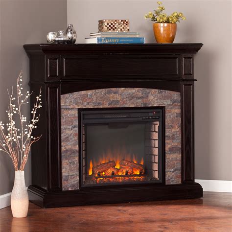 Three Posts Yvonne Faux Stone Corner Electric Fireplace And Reviews Wayfair