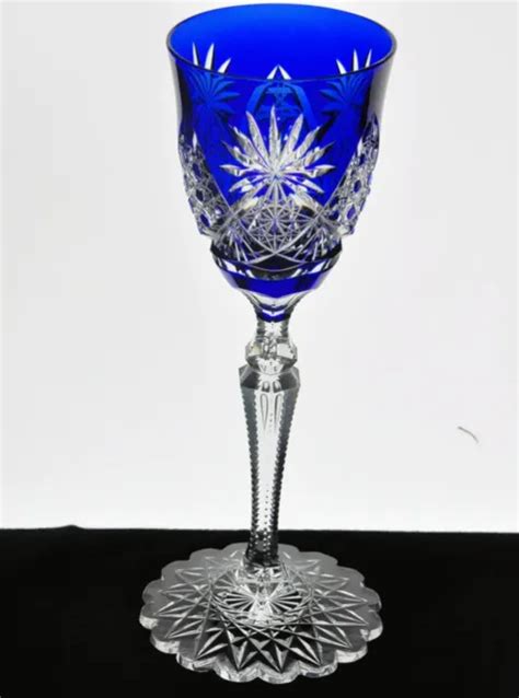 Val St Lambert Cobalt Blue Cut To Clear Crystal Vase Signed L Ega 1978 80 950 799 00 Picclick