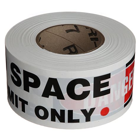 Confined Space Barricade Tape Danger Confined Space Enter By Permit