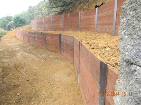 Maybe you would like to learn more about one of these? i beam wood retaining wall - Google Search | Wood ...