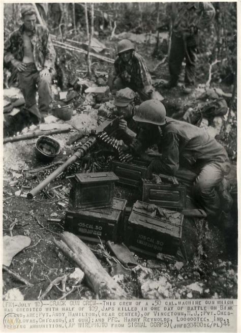 Wwii 186th Reg 41st Infantry Division Machine Gunner Heroes On Biak