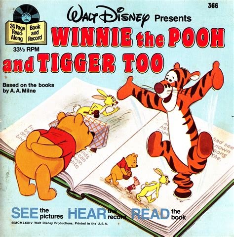 Winnie The Pooh And Tigger Too Read Along Disneyland Records Listen