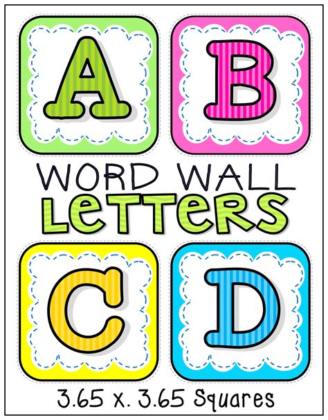 Word Wall Alphabet Letters Printable Printable Word Searches