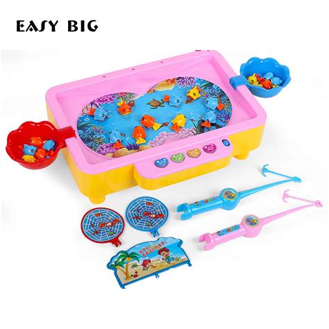 Easy Big Electric Magnetic Baby Fishing Toys Set With Songmusic