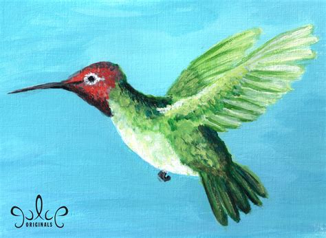 Acrylic Hummingbird Painting At Explore Collection