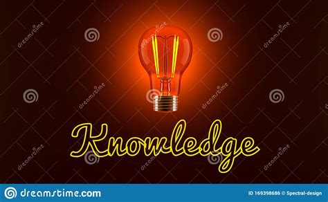 Light Bulb And Knowledge Stock Illustration Illustration Of Cognitive