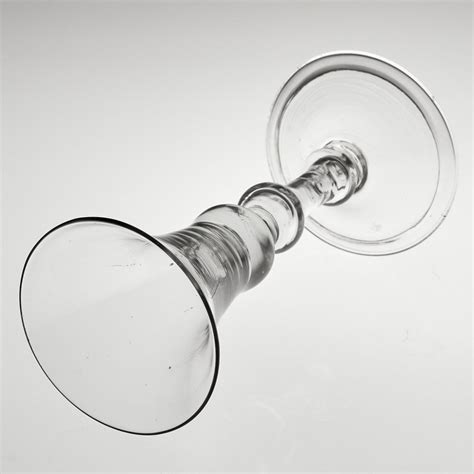 A Georgian Hollow Stem Balustroid Wine Glass C1745