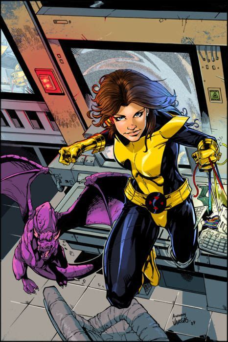 Kitty Pryde Shadowcat With Her Dragon Pet Lockheed X Men Kitty Pryde