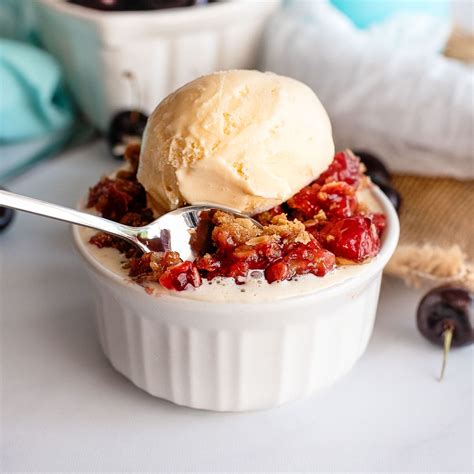 Cherry Crisp Recipe Made With Pie Filling Or Fresh Cherries Boulder