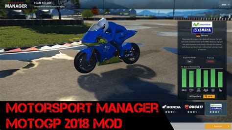 Managing A Motogp Team Motorsport Manager With Motogp 2018 Mod Youtube