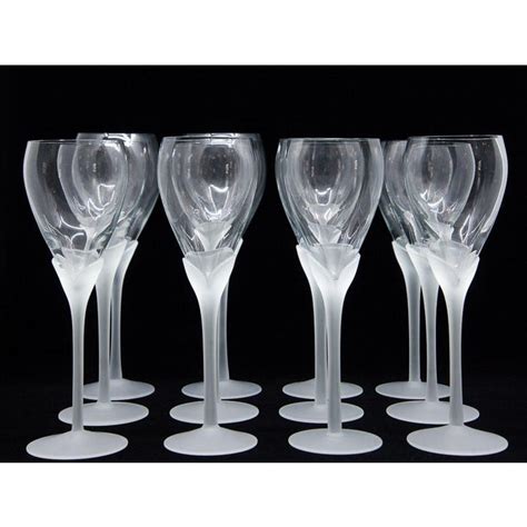 Vintage Mikasa Alexandra Crystal Tulip Champagne Glasses Set Of 12