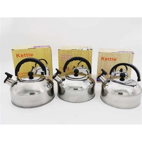 Teko Siul Polos 3 liter Pemanas Air minum 3000 ML kettle Stainlless