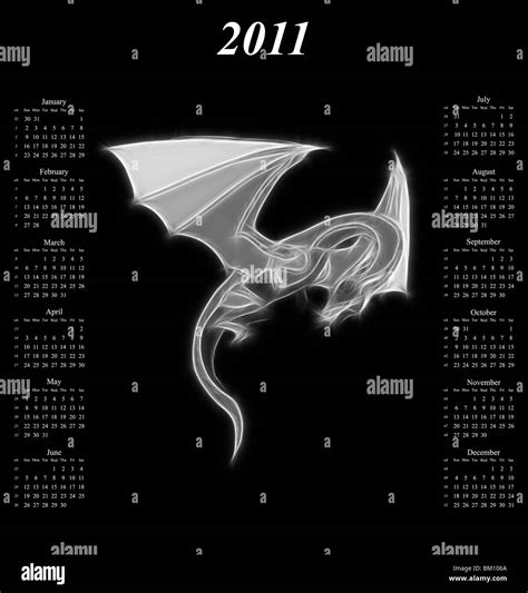 Calendar 2011 Black And White Stock Photos And Images Alamy
