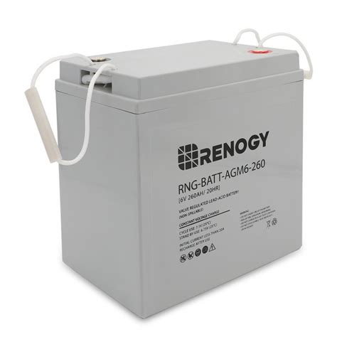 Renogy Deep Cycle Agm Battery 6 Volt 260ah Renogy Solar