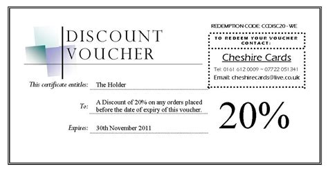 Cheshire Cards Discount Voucher Giveaway