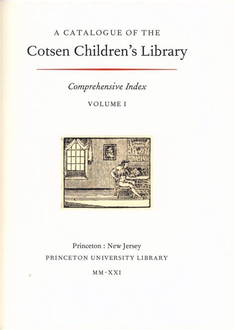 A Catalogue Of The Cotsen Childrens Library International League Of