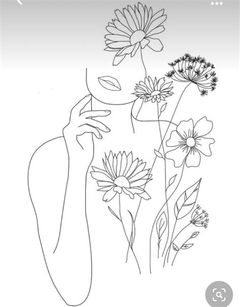 Line Art Design Art Drawings Simple Art Drawings Sketches Flower