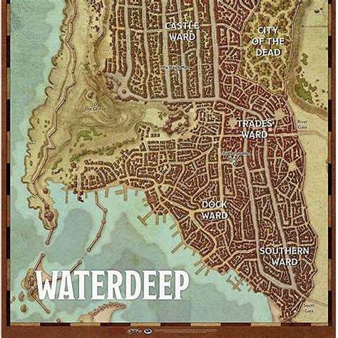 Buy Gale Force Nine Dungeons And Dragons Waterdeep Vinyl City Map Multi