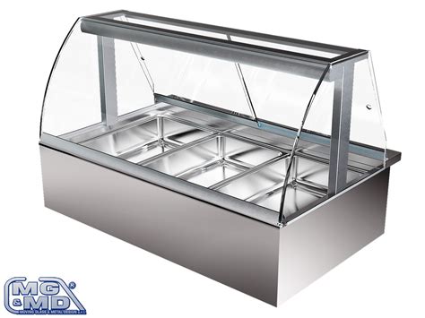 Possono essere appoggiate su tavoli o direttamente sui banconi da bar. Vetrina Refrigerata Buffet Calda o Refrigerata