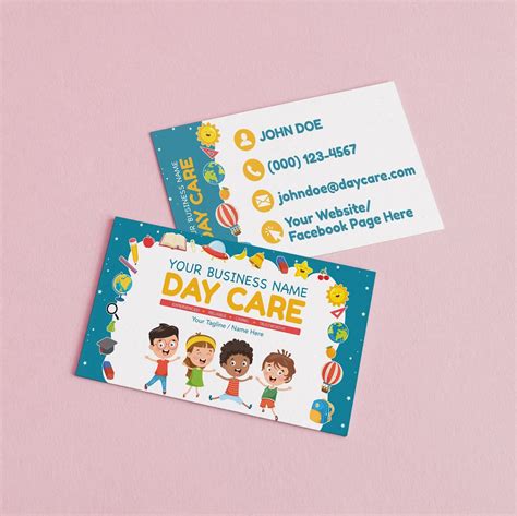 Day Care Business Cards Babysitting Business Card Editable Etsy
