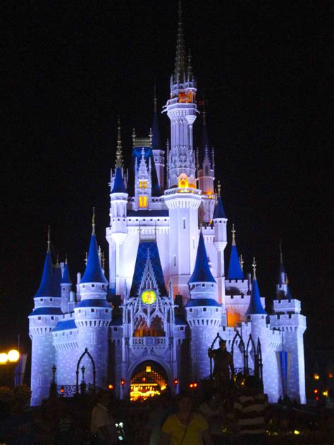 Cinderellas Castle Disneyworld Florida At Night Disney World