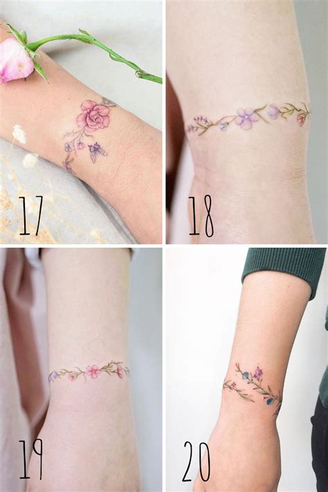 27 Flower Wrist Tattoo Ideas For Bracelet Tattoos Tattooglee Arm Wrap