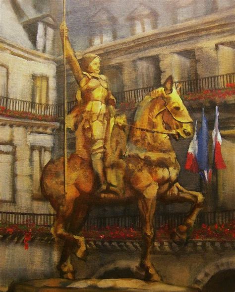 Joan Of Arc Monument In Paris Painting By Tom Shropshire Fine Art America