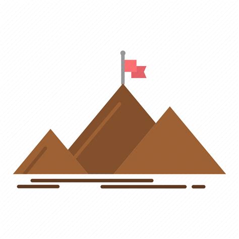 Flag Mountain Peak Success Icon Download On Iconfinder