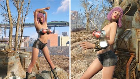 Fallout 4 Nuke Shell Raider Bikini Cbbe Mod Youtube