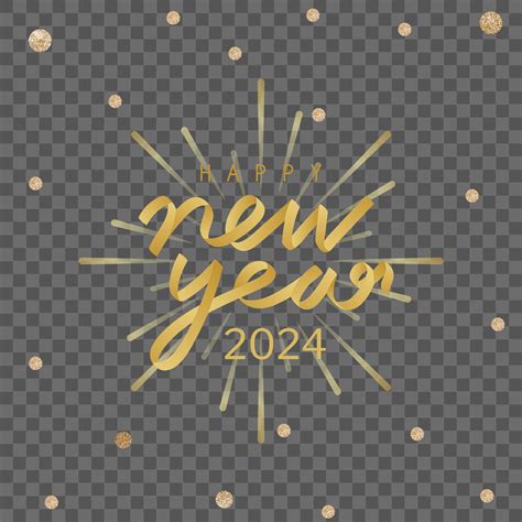 Gold 2024 Png Happy New Free Png Rawpixel