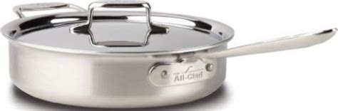 All Clad Bd D Brushed Stainless Steel Ply Bonded Dishwasher Safe Saute Pan With