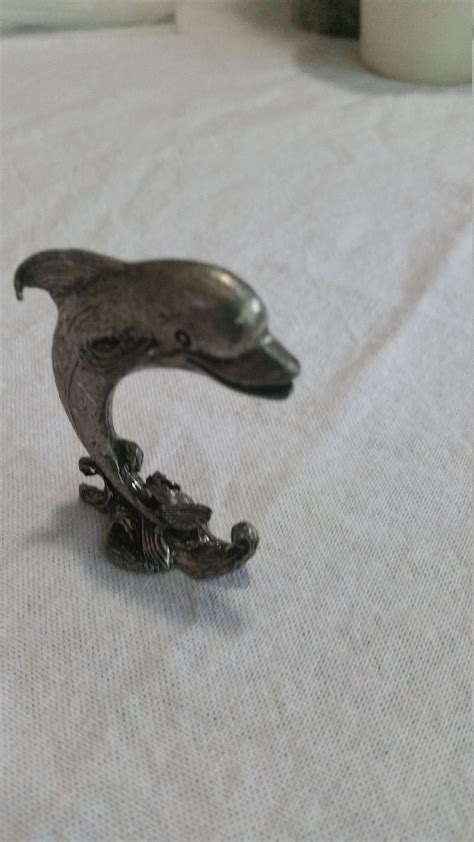Vintage Myth And Magic Pewter Dolphin Miniature Etsy