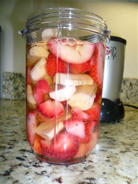 100 amazing smoothies, juices, shakes, sauces and foods for your magic bullet personal. frozen strawberries & bananas + apple juice + magic bullet ...