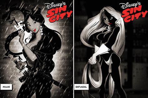 Disney Princesses Transformed Into Sin City Characters In Provocative