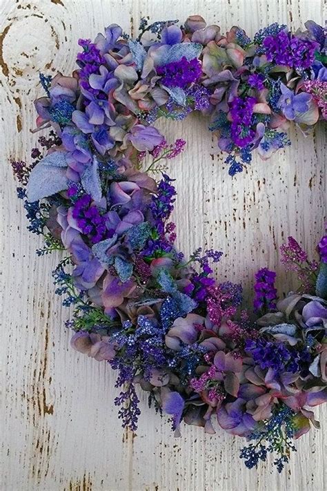 Pin By Lola K Deaton On Plum Pretty Purples Heart Shaped Wreaths