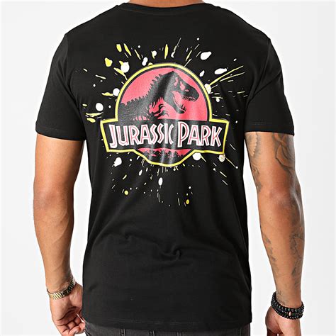 Jurassic Park Tee Shirt Jurassic Park Splatter Back Noir