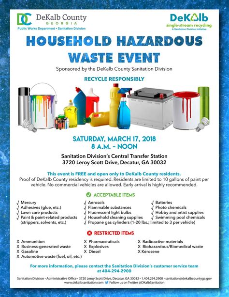 Household Hazardous Waste Event DeKalb County GA